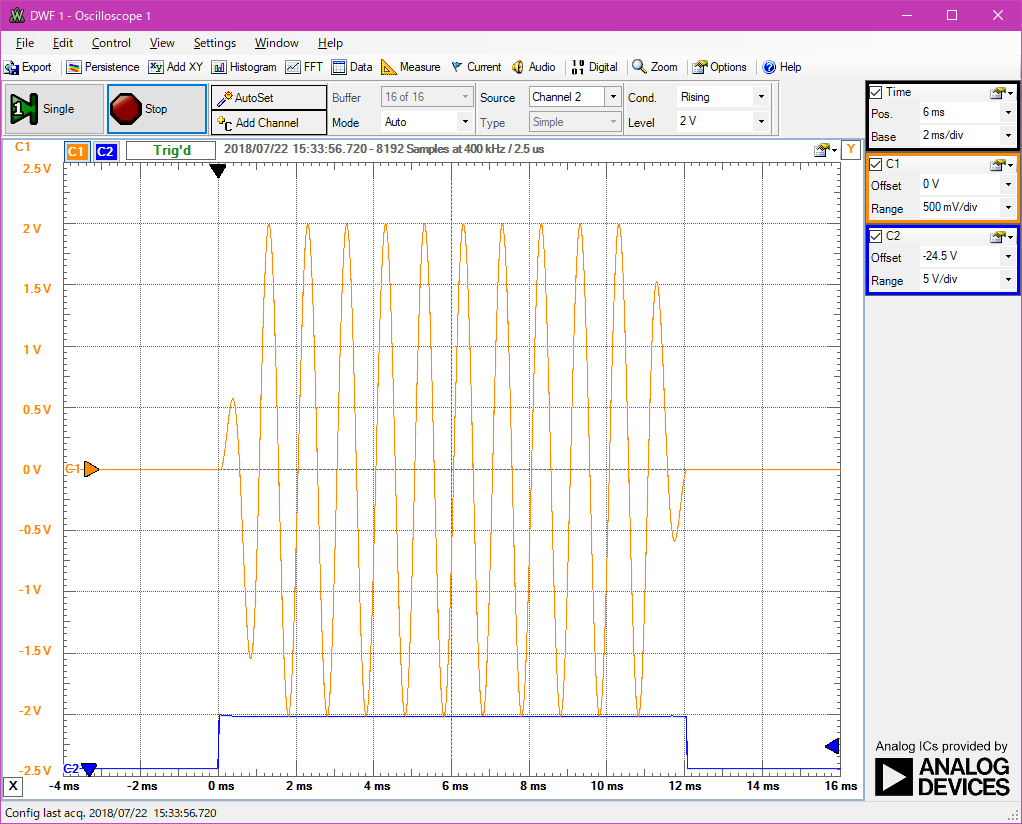 Arduino based Function Generator Tone Burst